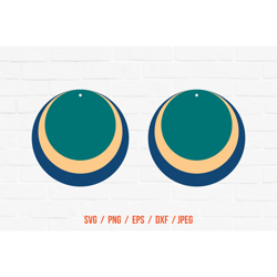 circle layered earrings svg earrings svg leather circle earrings template layerd earring svg 3 circles earrings svg