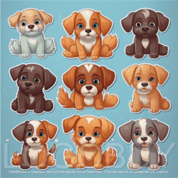 puppy stickers