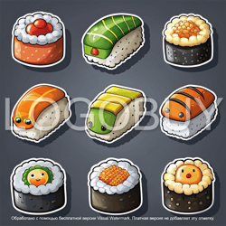 sushi stickers