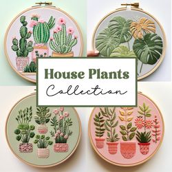 plants embroidery patterns, frames collection, embroidery template, hand embroidery bundle, pdf template, pdf embroidery