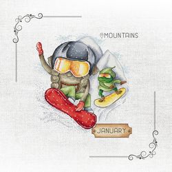 january fairytale hut cross stitch chart - diy magical project