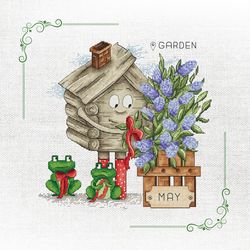 fairytale hut may. version two. cross stitch pattern