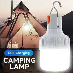 60w emergency light outdoor camping supplies edc outdoor usb rechargeable led light bulb lantern hiking sports