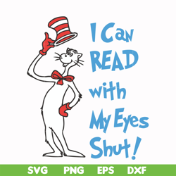 i can read with my eyes shut svg, png, dxf, eps file dr00054