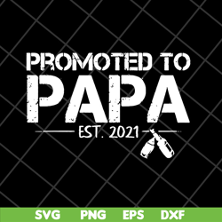 promoted to papa 2021 svg, fathers day svg, png, dxf, eps digital file ftd28042118