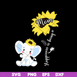 happiess is being a mom svg, mother's day svg, eps, png, dxf digital file mtd03042110