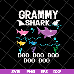 grammy shark mothers day svg, mother's day svg, eps, png, dxf digital file mtd04042127