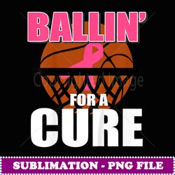 kids basketball breast cancer pink ribbon for boys girls children - png transparent sublimation design