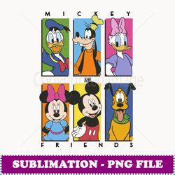 disney mickey and friends group shot panels - professional sublimation digital download