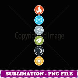 gloomhaven elements symbol fire ice air earth light dark - high-resolution png sublimation file