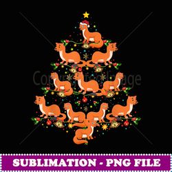 weasel lover xmas matching santa weasel christmas tree - premium png sublimation file