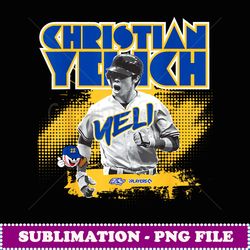 christian yelich milwaukee baseball sket one x mlb players - trendy sublimation digital download