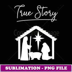 christian christmas true story jesus baby nativity scene - elegant sublimation png download