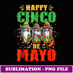 gnome cinco de mayo for women and men mexican gnomes - premium png sublimation file