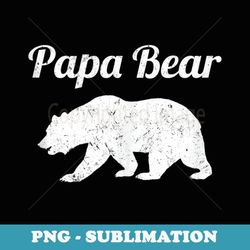mens papa bear father's day dad distressed graphic print - high-resolution png sublimation file