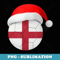 england soccer santa hat english flag soccer ball - png transparent sublimation design