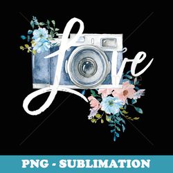s photographer cute for camera with flowers - trendy sublimation digital download