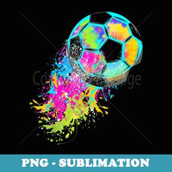 colorful tie dye soccer ball - png transparent sublimation design