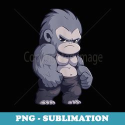 gorilla mode gym beast workout weights lifting power boxing - exclusive png sublimation download