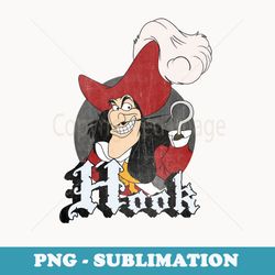 disney peter pan captain hook mischievous smile circle logo - professional sublimation digital download