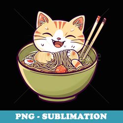 ramen cat kawaii neko japanese anime s girls ns - sublimation png file