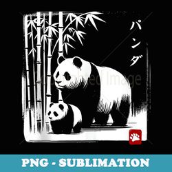 kawaii panda ink japanese streetwear novelty funny panda - premium png sublimation file