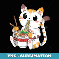 kawaii neko ramen the ultimate cute ramen cat design - sublimation digital download