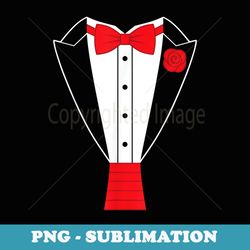 red bow tie tuxedo - png sublimation digital download