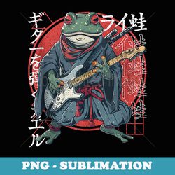 japanese samurai frog playing the electric guitar - elegant sublimation png download