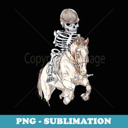 skeleton horse racing equestrian halloween - digital sublimation download file