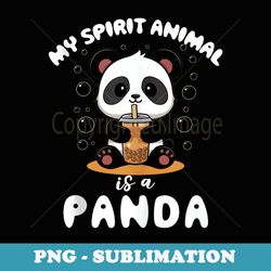 panda t for kawaii bubble tea boba - vintage sublimation png download