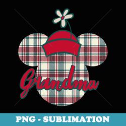 disney minnie mouse christmas holiday plaid for grandma - sublimation png file