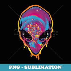 rainbow tie dye alien head trippy rave alien - exclusive sublimation digital file