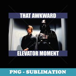 star wars darth vader & luke that awkward elevator moment - png sublimation digital download