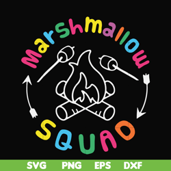 marshmallow squad camping svg, png, dxf, eps digital file cmp026