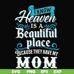 I know heaven is a beautiful place because they have my mom svg, png, dxf, eps file FN000389