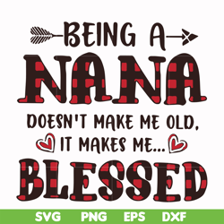 Being a Nana doesn't make me old it make me blessed svg, png, dxf, eps file FN000437