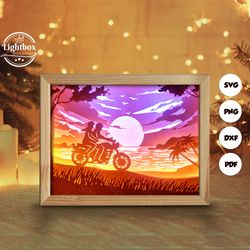 love in the sunset paper cut light box template, shadow box, 3d papercut lightbox svg file diy, cutting cricut