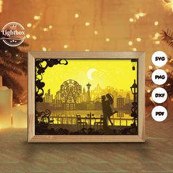 love 13 shadow box files, paper cut light box template files, shadow box paper cut, 3d papercut light box svg file di