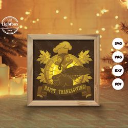 happy thanksgiving 1 shadow box files, paper cut light box template files, shadow box paper cut, 3d papercut light box s