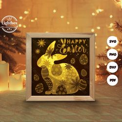 easter 2 shadow box files, paper cut light box template files, shadow box paper cut, 3d papercut light box svg file diy,