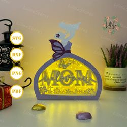 i love you mom mother box template, 3d shadow box svg files, shadow box paper cut, light box svg, 3d papercut light box