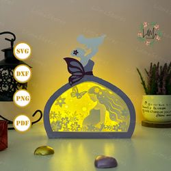 pregnant mom mother box template, 3d shadow box svg files, shadow box paper cut, light box svg, 3d papercut light box