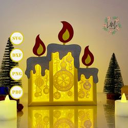 christmas balls candle box christmas lantern svg for cricut projects diy, candle box lamp for christmas decor, christmas