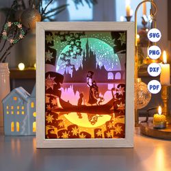 lantern 1 paper cut light box template, 3d shadow box svg files, shadow box paper cut, light box svg, 3d papercut light