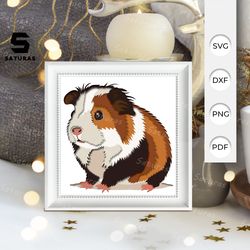 guinea pig paper cut light box template, 3d papercut lightbox svg file diy, cutting cricut, svg template cricut, shadow