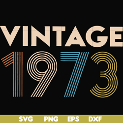 vintage 1973 svg, png, dxf, eps file fn000302