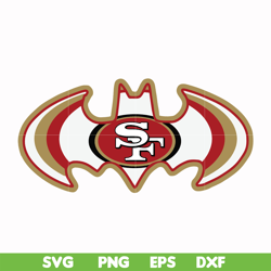 bat san francisco 49ers svg, 49ers svg, nfl svg, png, dxf, eps digital file nfl071020207l