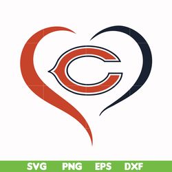 chicago bears heart svg, chicago bears svg, bears svg, sport svg, nfl svg, png, dxf, eps digital file nfl111024t