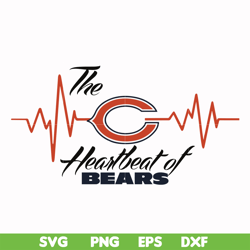 the heartbeat of chicago bears svg, chicago bears svg, nfl svg, sport svg, png, dxf, eps digital file nfl111031t